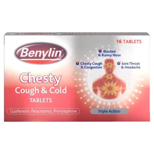 BENYLIN GSL CHESTY COUGH & COLD TABLETS - 16PK - BENYLIN