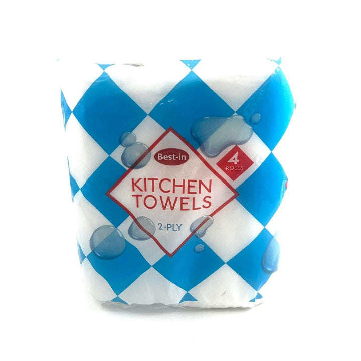 BEST - IN KITCHEN TOWELS 2 PLY - 4 ROLLS - BEST - IN