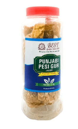 BEST PUNJABI PESI GUR(JAGGERY) - 1KG - BEST INTENTIONS