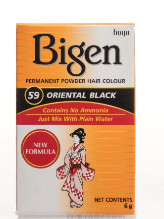 BIGEN PERMANENT POWDER HAIR COLOR ORIENTAL BLACK - 6G - BIGEN