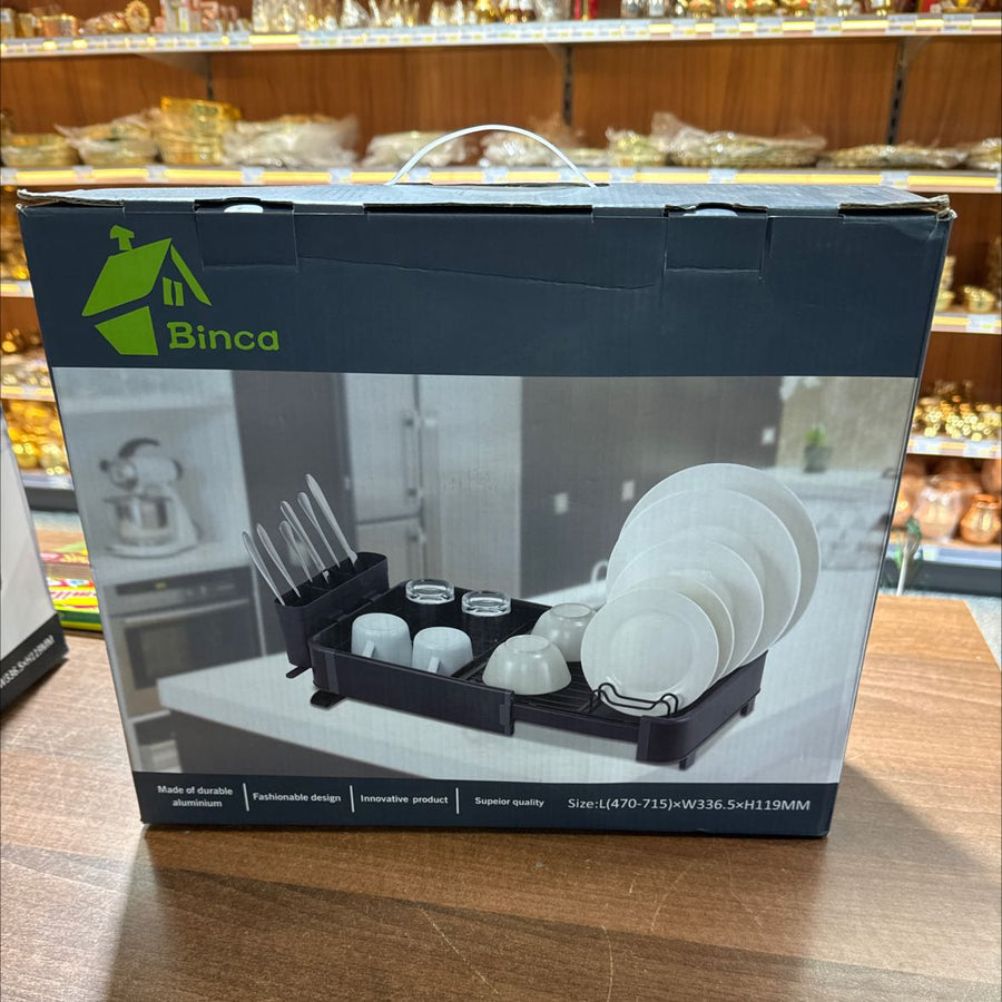 Binca Aluminium Dish Rack - Black - BINCA