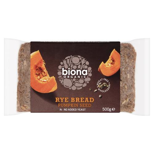 BIONA ORGANIC RYE PUMPKINSEED BREAD - 500G - BIONA