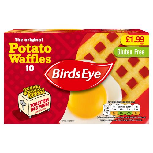 BIRDS EYE 10 POTATO WAFFLES - 567G - BIRDS EYE