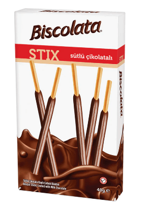 BISCOLATA MILK CHOCOLATE STIX - 40G - BISCOLATA