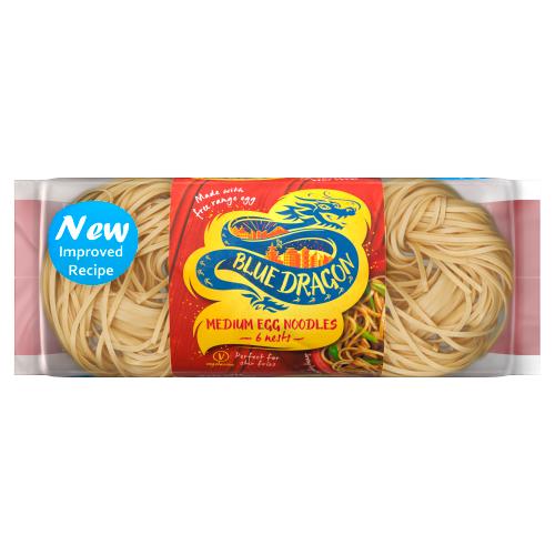 BLUE DRAGON MEDIUM EGG NOODLE NESTS - 300G - BLUE DRAGON