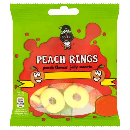 BONDS PEACH RINGS - 50G - BONDS