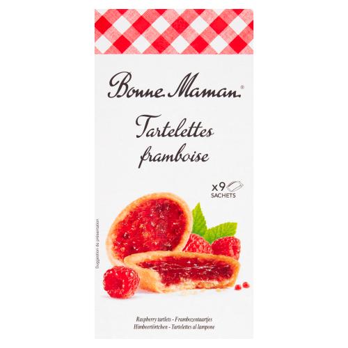 BONNE MAMAN RASPBERRY TARTLETS 9PK - 15G - BONNE MAMAN