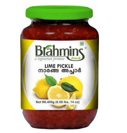 BRAHMINS LIME PICKLE - 400G - BRAHMINS