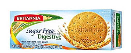 BRITANNIA SUGAR FREE DIGESTIVE BISCUITS - 350G - BRITANNIA