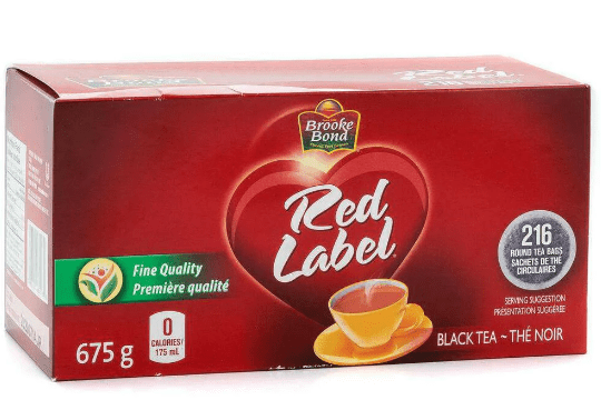 BROOKE BOND RED LABEL 216 TEA BAGS - 675G - BROOKE BOND