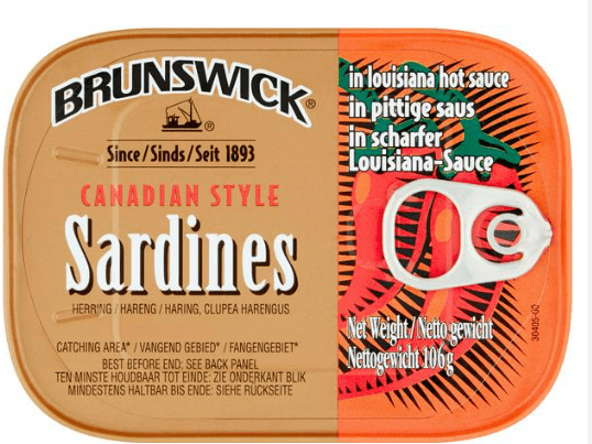 BRUNSWICK SARDINES IN LOUISIANA HOT SAUCE - 106G - BRUNSWICK