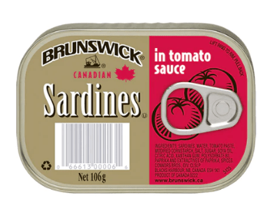 BRUNSWICK SARDINES IN TOMATO SAUCE - 106G - BRUNSWICK