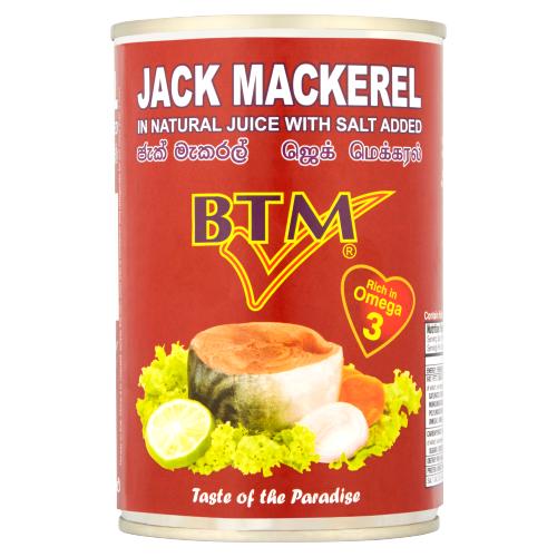 BTM JACK MACKEREL IN BRINE - 425G - BTM