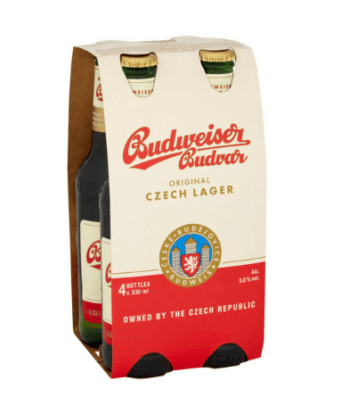 BUDWEISER BUDVAR CZECH LAGER - 330ML - BUDWEISER