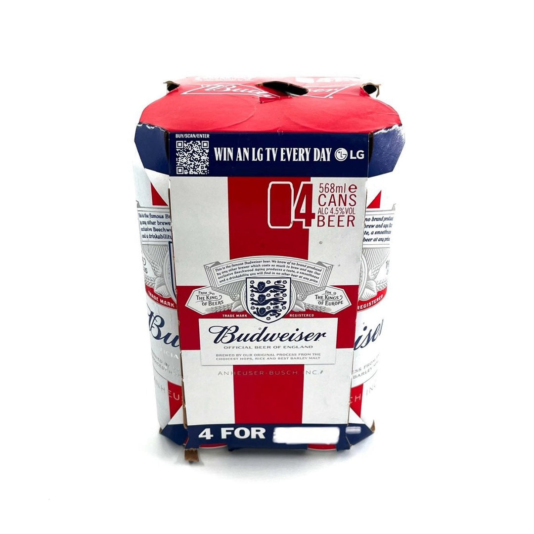 BUDWEISER LAGER BEER - 4X568ML - BUDWEISER