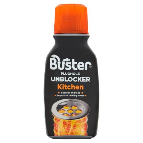 BUSTER KITCHEN PLUG HOLE UNBLOCKER - 200ML - BUSTER