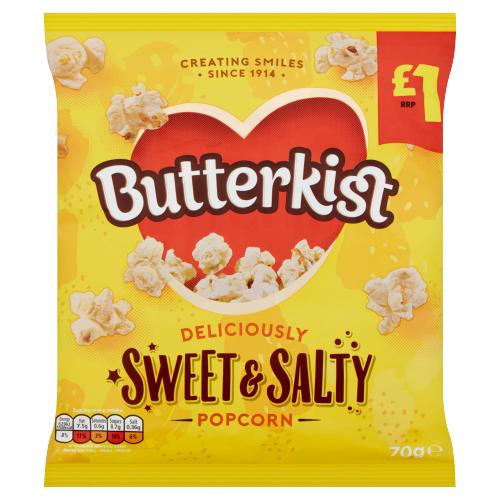 BUTTERKIST SWEET & SALTED POCORN - 70G - BUTTERKIST