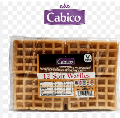 CABICO 12 PLAIN SOFT WAFFLES - 250G - CABICO