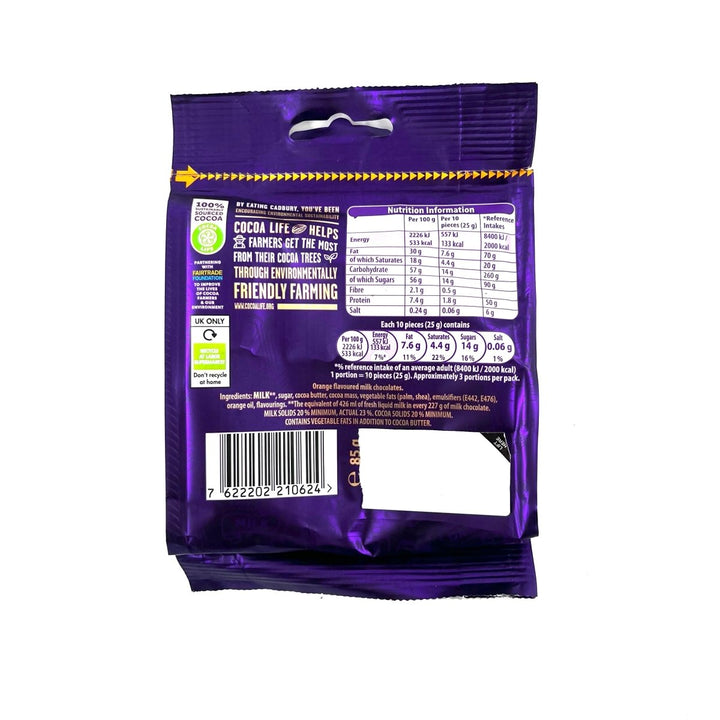 CADBURY DAIRY MILK ORANGE BUTTONS - 85G - CADBURY