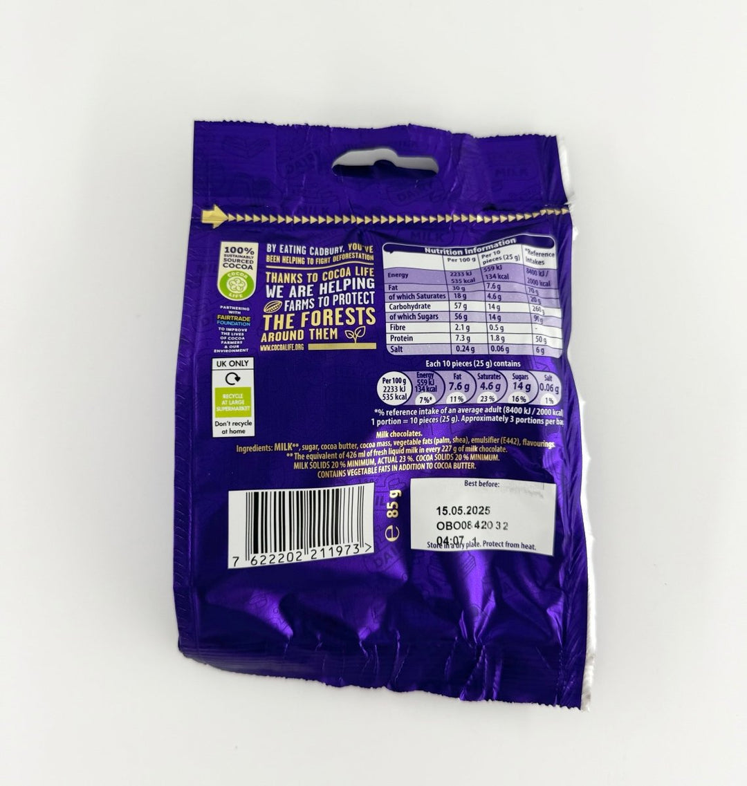 CADBURY DIARY MILK BUTTONS - 85G - CADBURY