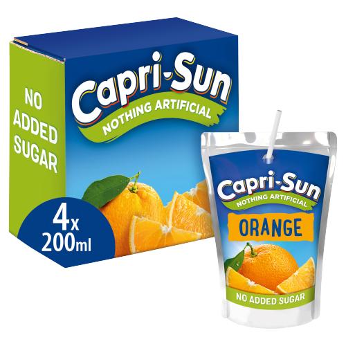 CAPRI SUN ORANGE NAS 4PK - 200ML - CAPRISUN