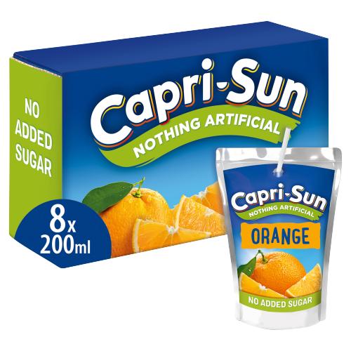 CAPRI SUN ORANGE NAS 8PK - 200ML - CAPRI SUN