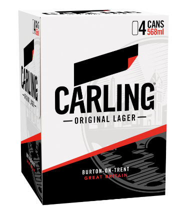 CARLING ORIGINAL LAGER 4 PK - 568ML - CARLING