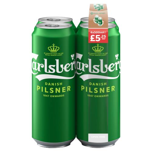 CARLSBERG PILSNER 4PK 3.8% - 500ML - CARLSBERG