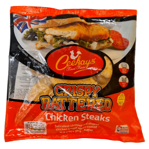 CEEKAYS CRISPY BATTERED CHICKEN STEAKS - 1.02KG - CBS1