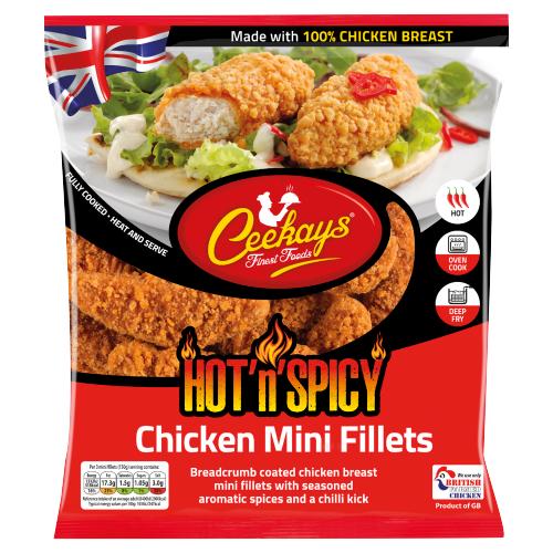 CEEKAYS HOT N SPICY CHICKEN MINI FILLETS - 500G - CHSMF