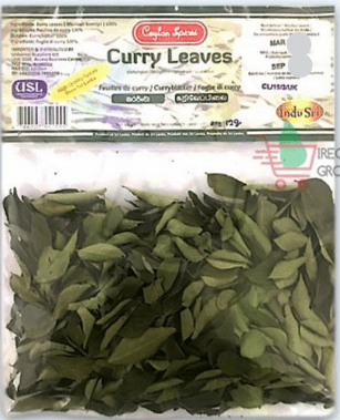 CEYLON SPICES CURRY LEAVES (DEHYDRATED) - 25G - INDU SRI