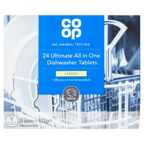 CO OP ALLIN1 DISHWASHER LEMON TABS - 24PK - CO OP