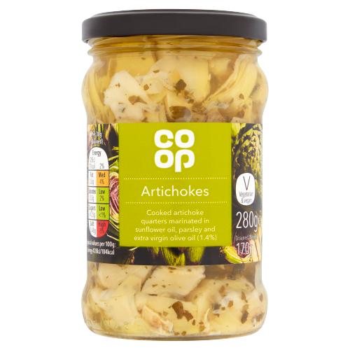 CO OP ARTICHOKES IN SUNFLOWER OIL - 280G - CO OP