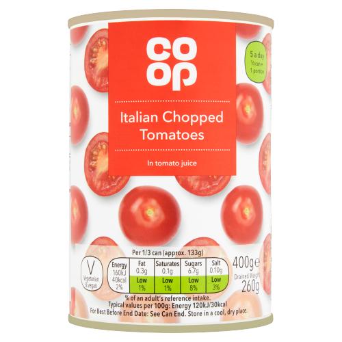 CO OP CHOPPED TOMATOES - 400G - CO OP