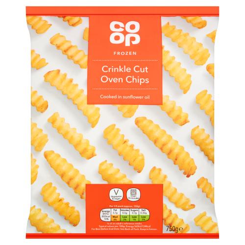 CO OP CRINKLE CUT OVEN CHIPS - 750G - CO OP