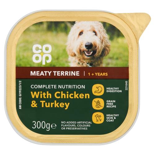 CO OP DOG GOURMET TERRINE TENDER CHICKEN & TURKEY - 300G - CO OP