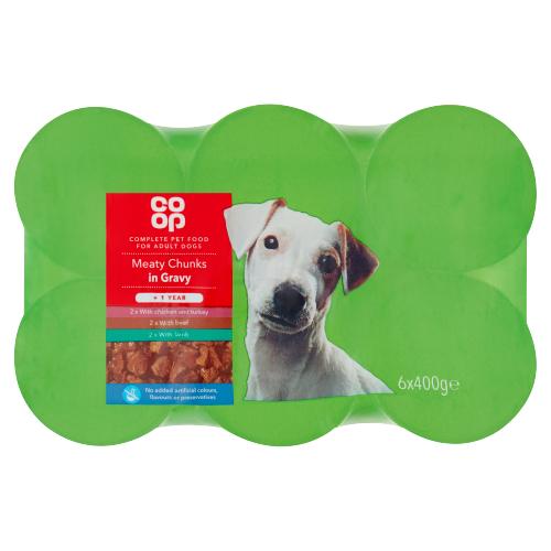 CO OP DOG MEATY CHUNKS IN GRAVY MULTIPACK - 2400G - CO OP