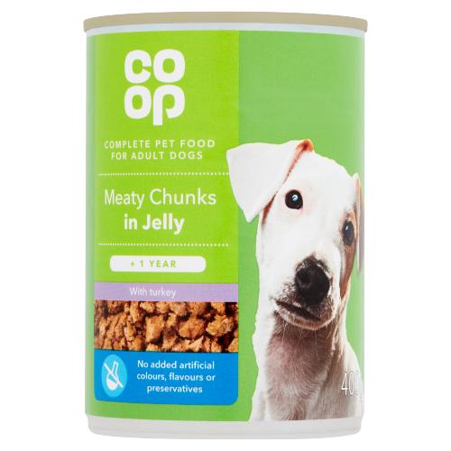 CO OP DOG MEATY CHUNKS IN JELLY WITH TURKEY - 400G - CO OP