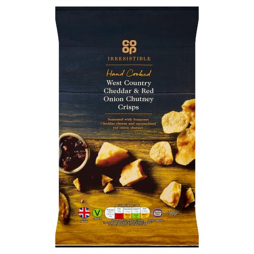 CO OP IRRESISTIBLE MATURE CHEDDAR & ONION CRISPS - 150G - CO OP