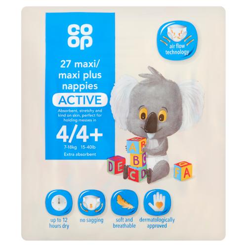 CO OP NAPPIES MAXI SIZE 4 - 27PK - CO OP