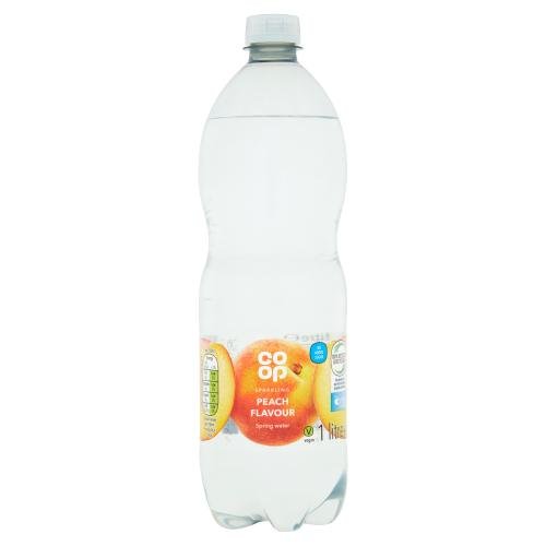 CO OP PEACH SPARKLING SPRING WATER - 1L - CO OP