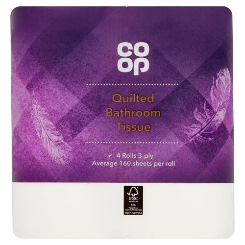 CO OP QUILTED TOILET TISSUE - 4ROLL - CO OP