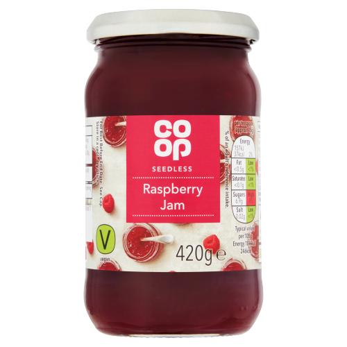 CO OP RASPBERRY JAM SEEDLESS - 420G - CO OP