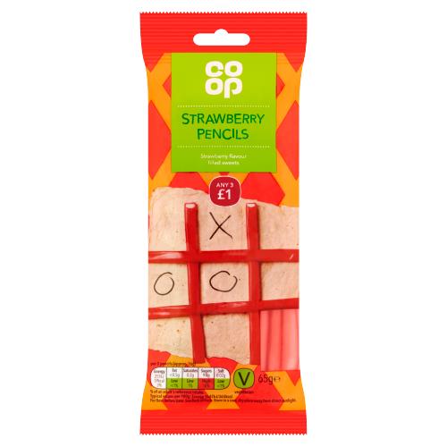 CO OP STRAWBERRY PENCILS - 65G - CO OP