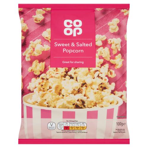 CO OP SWEET & SALTED POPCORN - 100G - CO OP