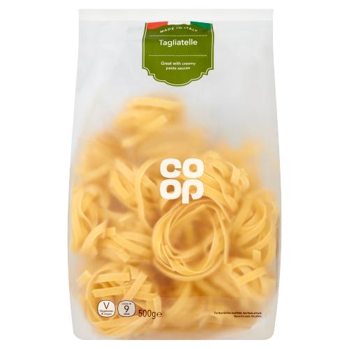 CO OP TAGLIATELLE PLAIN PASTA RIBBONS - 500G - CO OP