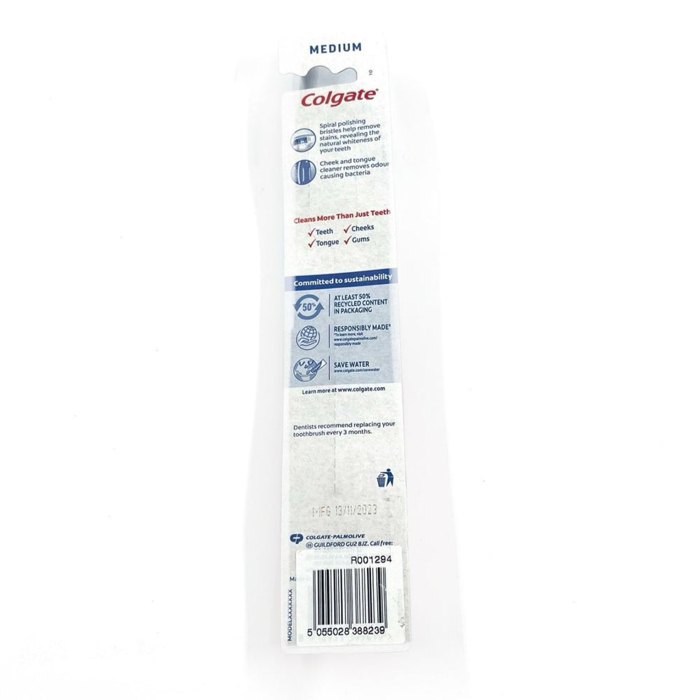 COLGATE ADVANCED WHITE MEDIUM TOOTH BRUSH - EACH - COLGATE