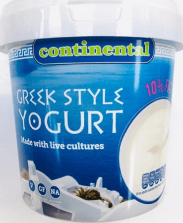 CONTINENTAL GREEK STYLE YOGURT - 1KG - CONTINENTAL