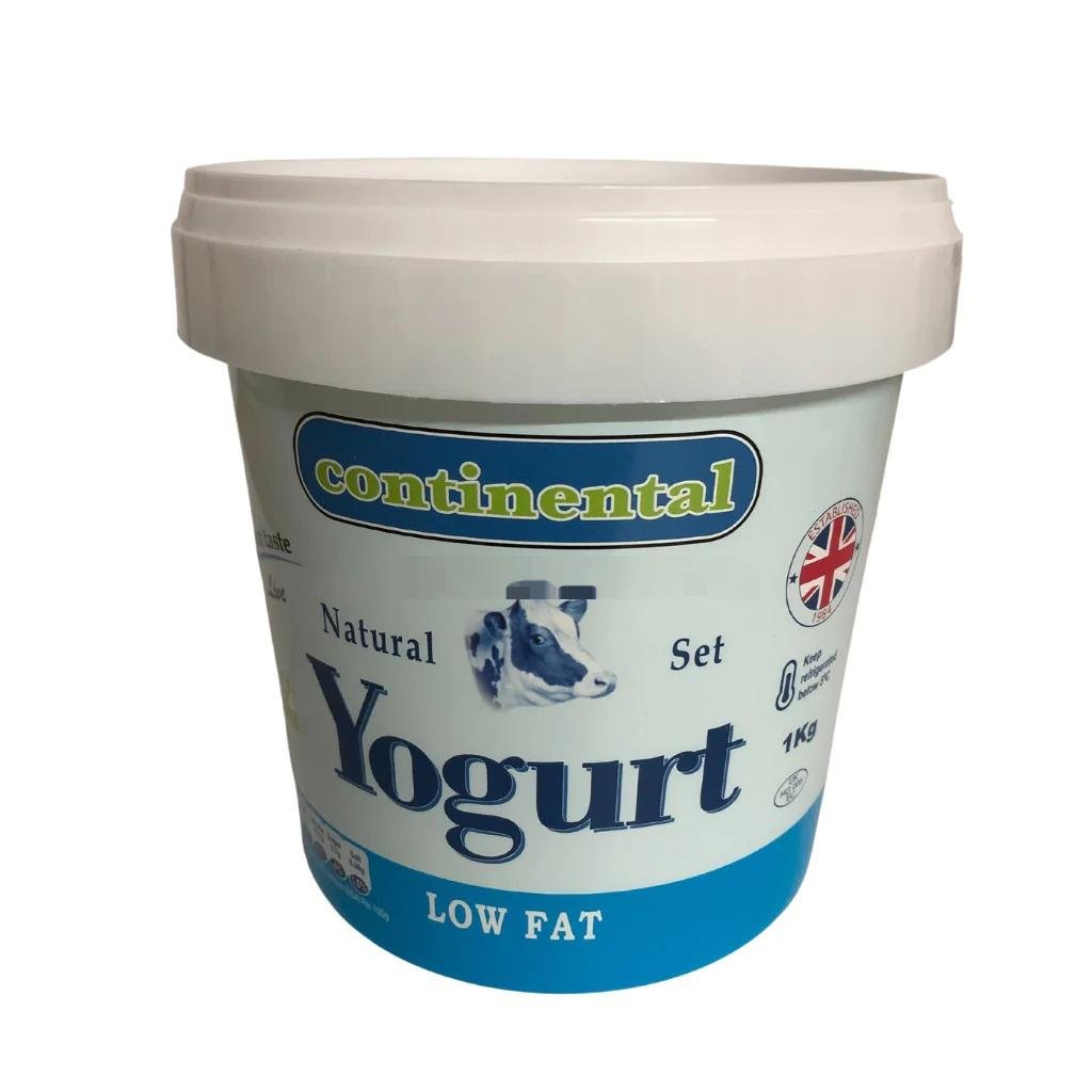 CONTINENTAL LOW FAT NATURAL SET YOGURT - 1KG - CONTINENTAL