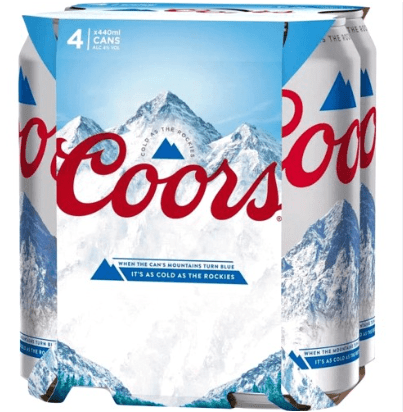 COORS 4PACK - 400ML - COORS